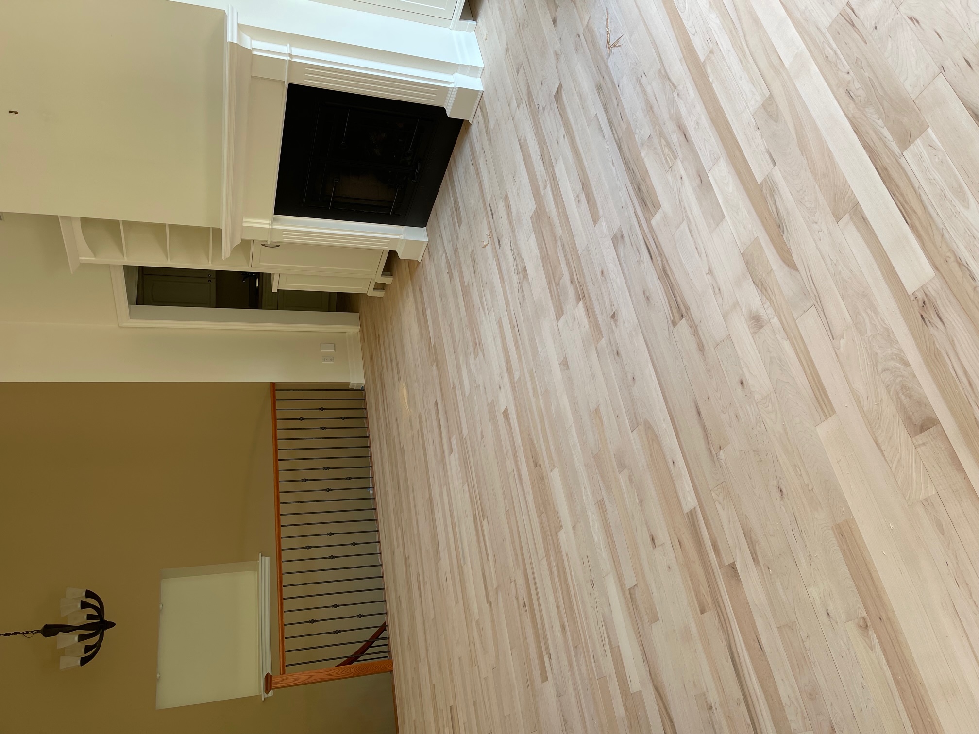 Flooring sanded to reveal natural maple colour An Image